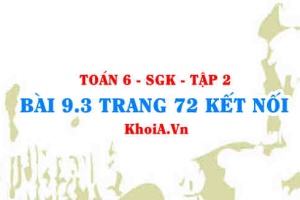 Bài 9.3 trang 72 Toán 6 Tập 2 Kết nối tri thức